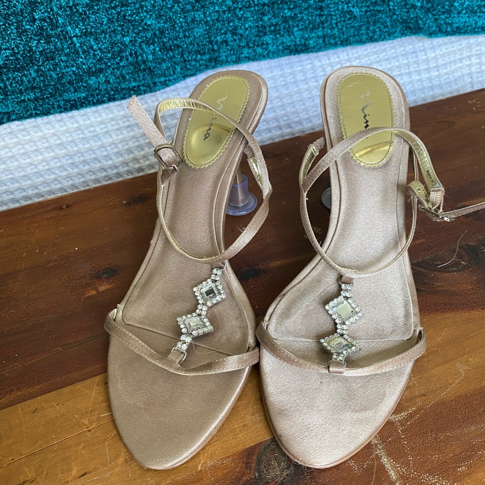 Gold Nina heels